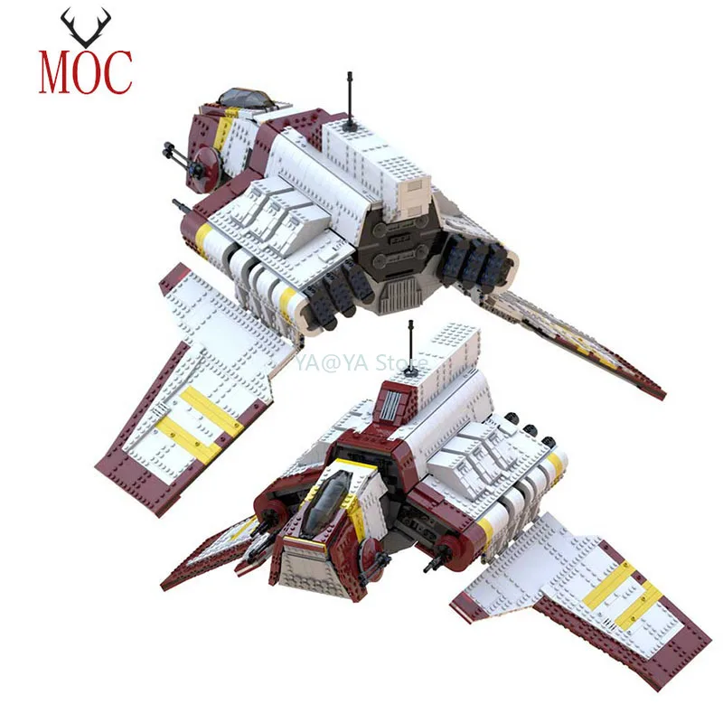 MOC War UCS- Republic Shipbuilding Block Set DIY Space Series Fighter Kids Puzzle Toy Gifts Republic Nu-class Attack Shuttle
MOC War UCS- Republic Shipbuilding Block Set DIY Space Series Fighter Kids Puzzle Toy Gifts Republic Nu-class Attack Shuttle