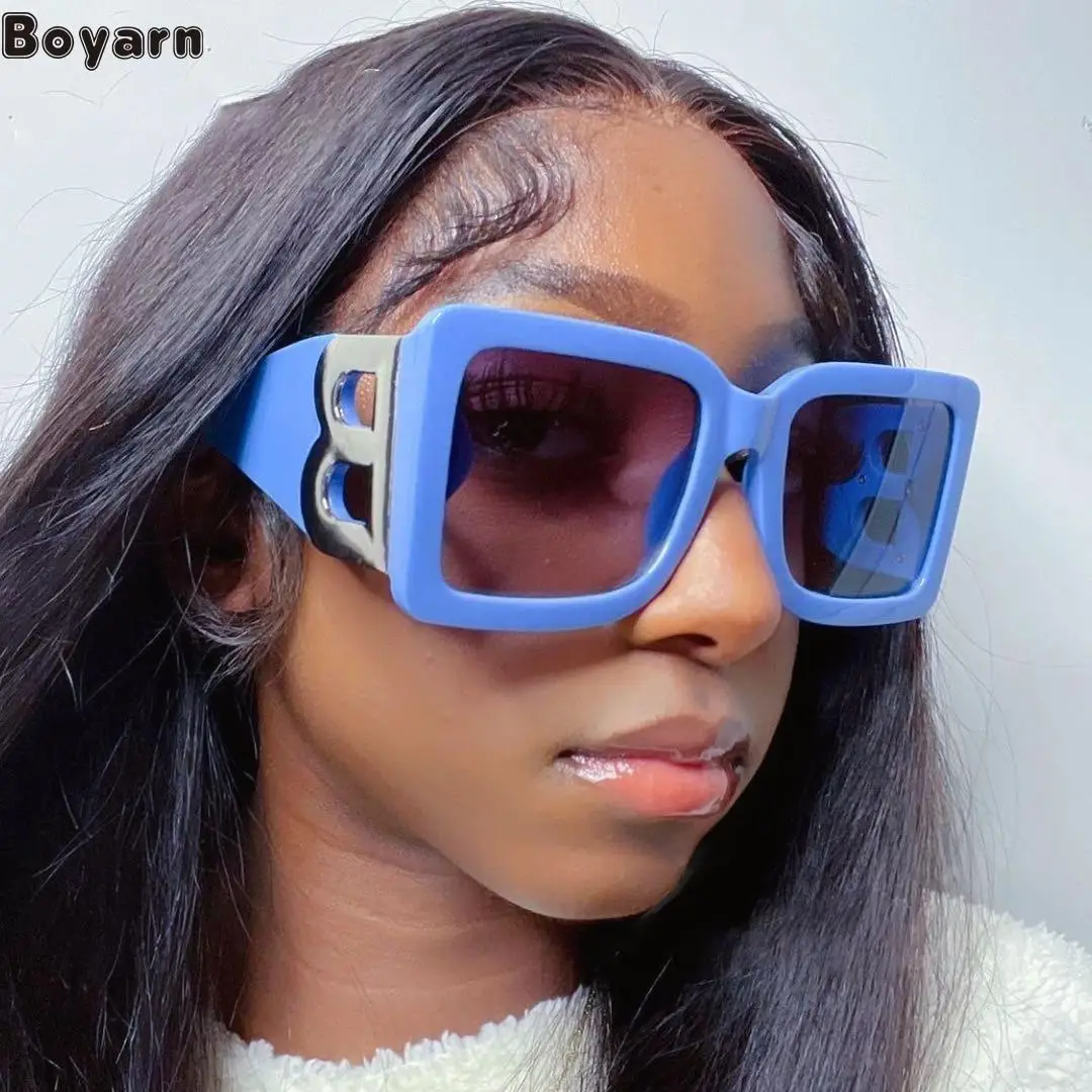 Boyarn Steampunk Trend New Large Frame Square Sunglasses B-leg Personalized Street Shot Women's Concave Shape Sun Shading W
Boyarn Steampunk Trend New Large Frame Square Sunglasses B-leg Personalized Street Shot Women's Concave Shape Sun Shading W