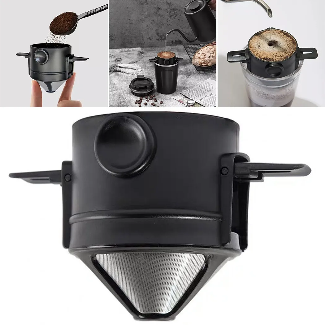 Foldable Portable Coffee Filter Coffee Maker Stainless Steel Tea Holder Reusable 2 Layer Mesh Paperless Pour Over Coffee Dripper
Foldable Portable Coffee Filter Coffee Maker Stainless Steel Tea Holder Reusable 2 Layer Mesh Paperless Pour Over Coffee Dripper