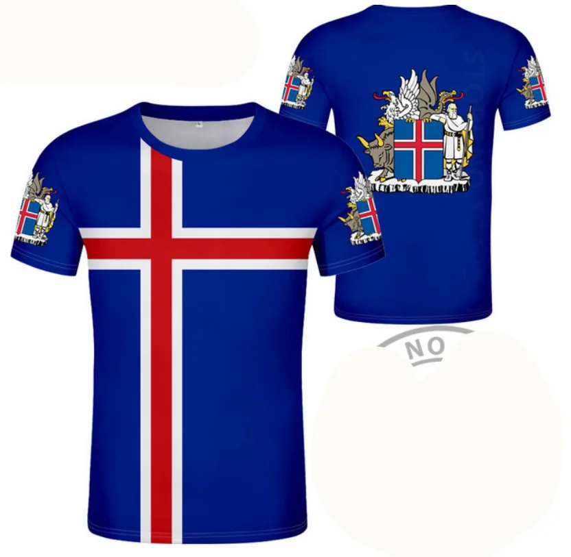 Футболка из Исландии самодельная футболка с бесплатным именем и номером Isl нация
