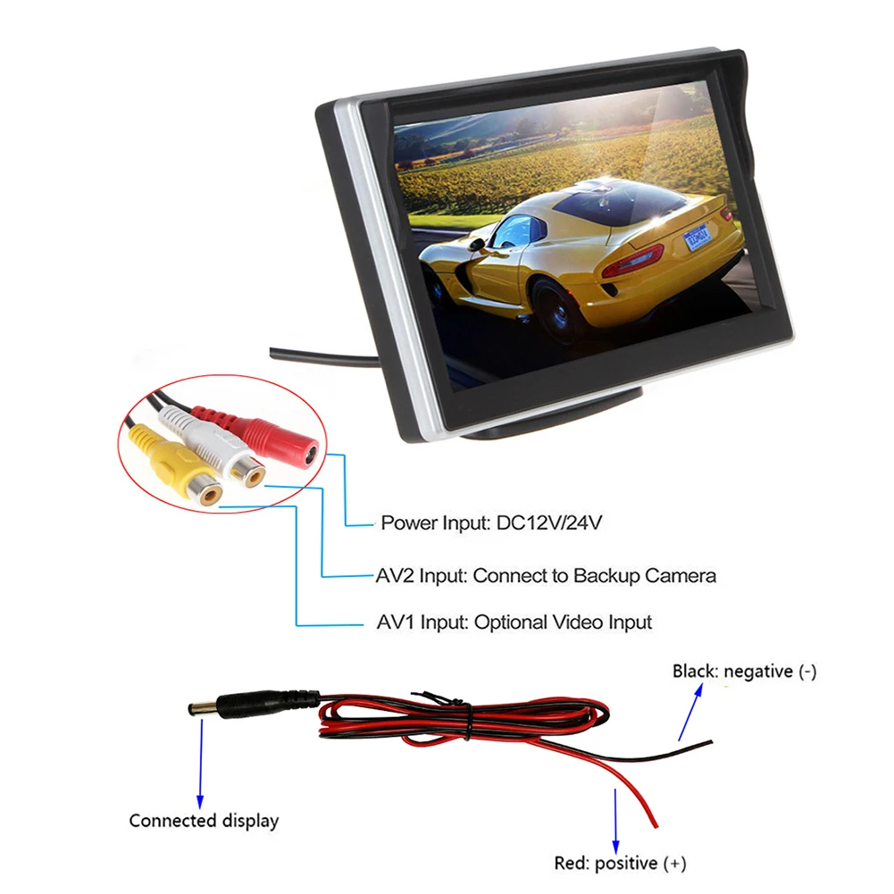 5-дюймовый экран монитор HD TFT LCD монитор заднего вида парковочный экран подходит для фотографий DVD VCD
5-дюймовый экран монитор HD TFT LCD монитор заднего вида парковочный экран подходит для фотографий DVD VCD