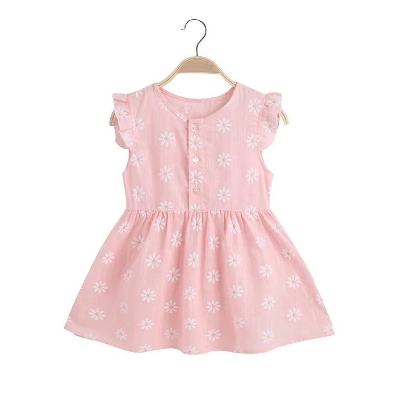 Girls Summer Dress Cotton Linen Vest Skirt Children's Korean Version Floral Ruffled Princess Skirt Boutique Clothes 2022 New
Girls Summer Dress Cotton Linen Vest Skirt Children's Korean Version Floral Ruffled Princess Skirt Boutique Clothes 2022 New