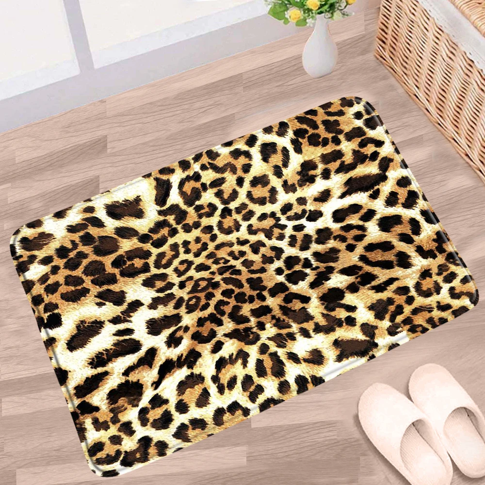 Modern Leopard Print Bathroom Mat Animal Tiger Leopard Texture Black White Non-slip Rugs Bath Kitchen Doorway Aisle Carpet Pads 
Modern Leopard Print Bathroom Mat Animal Tiger Leopard Texture Black White Non-slip Rugs Bath Kitchen Doorway Aisle Carpet Pads