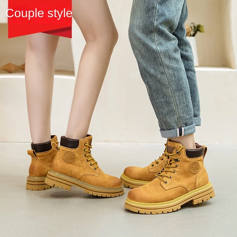 Snow Boots 2023 New Couple Martin Boots Yellow Comfortable Plush Women's Boots Large Fashion Increase Warm Men's Boots 
Snow Boots 2023 New Couple Martin Boots Yellow Comfortable Plush Women's Boots Large Fashion Increase Warm Men's Boots