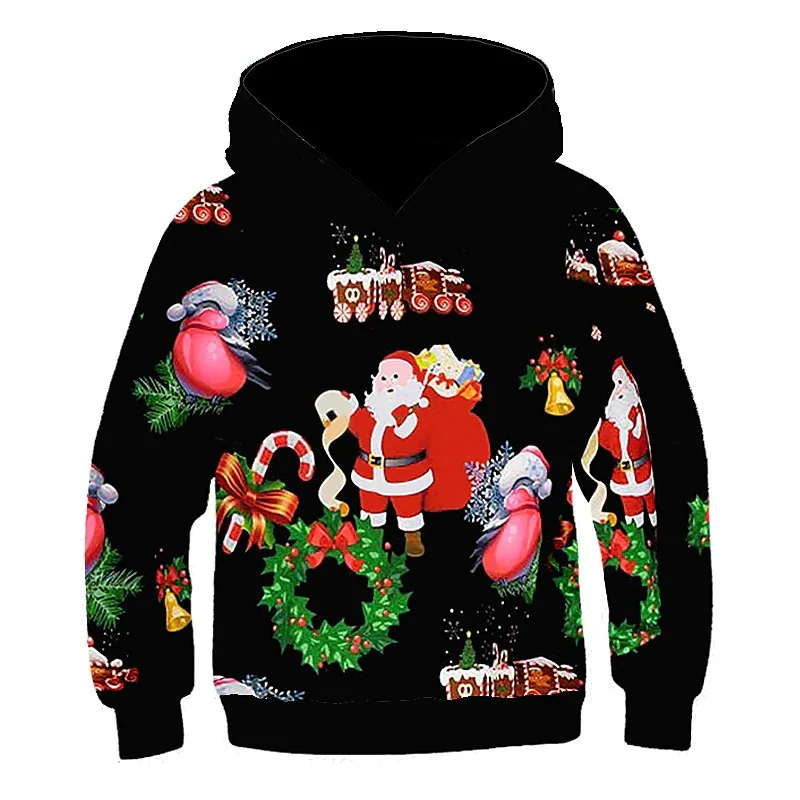 Детская Рождественская Толстовка с капюшоном для подростков, детский топ с длинным рукавом и рождественской елкой с Санта-Клаусом и оленем, повседневный джемпер, пуловер
Детская Рождественская Толстовка с капюшоном для подростков, детский топ с длинным рукавом и рождественской елкой с Санта-Клаусом и оленем, повседневный джемпер, пуловер