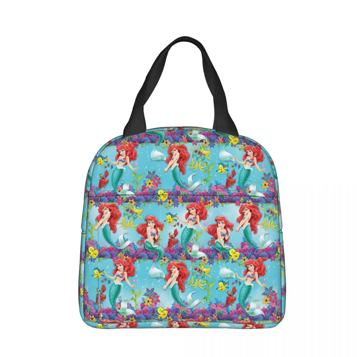 

Disney The Little Mermaid Ariel Princess Insulated Lunch Bag High Capacity Cartoon Meal Container Thermal Bag Tote Lunch Box