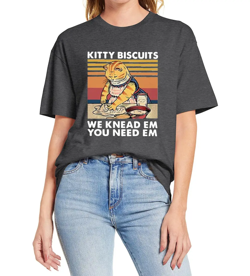 100% Cotton Kitty Biscuits We Knead Em You Need Em Classic Baking Retro Funny Cat Lovers Women Novelty T-Shirt Casual EU Size
100% Cotton Kitty Biscuits We Knead Em You Need Em Classic Baking Retro Funny Cat Lovers Women Novelty T-Shirt Casual EU Size