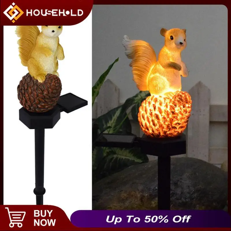 

Atmosphere Decorative Lights Led Squirrel Lawn Lamp Resin Animal Led Light Decorate Ambient Light Solar Energy Lawn Animal Light