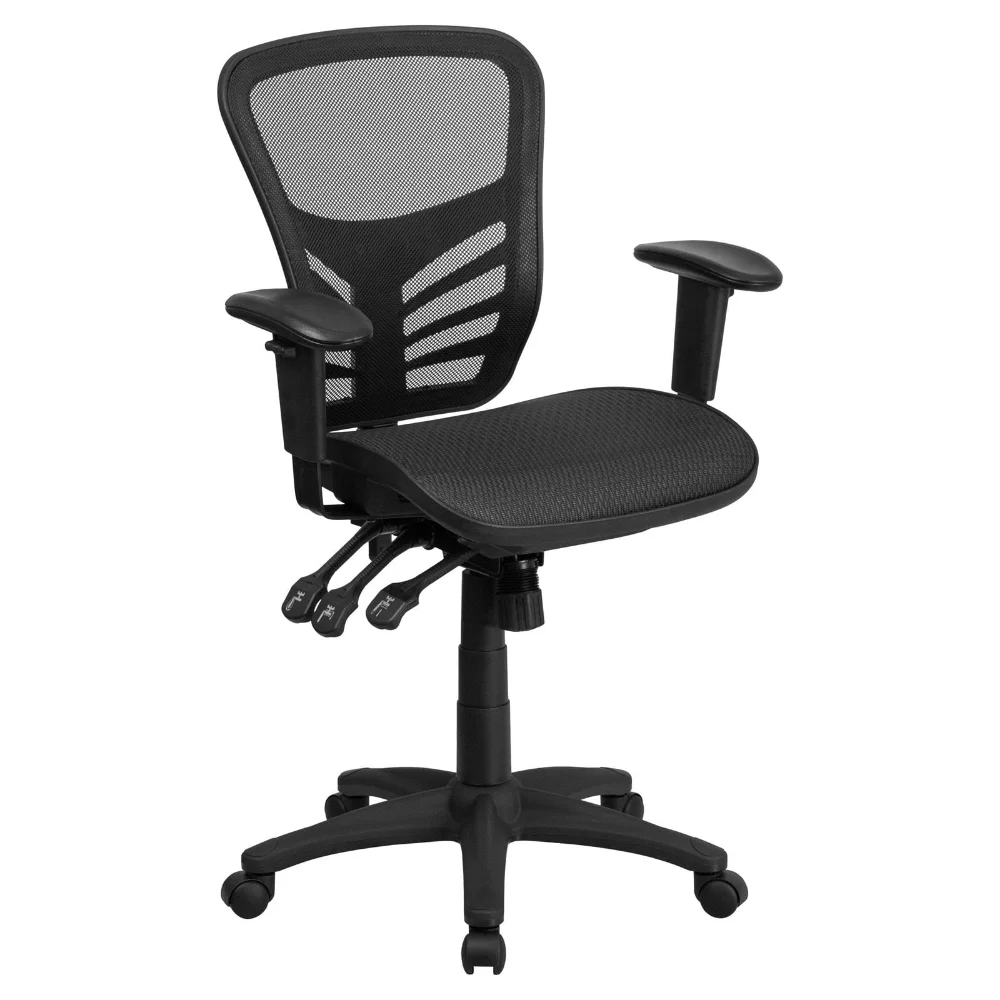Flash Furniture Nicholas Mid-Back Transparent Black Mesh Multifunction Executive Swivel Ergonomic Office Chair
Flash Furniture Nicholas Mid-Back Transparent Black Mesh Multifunction Executive Swivel Ergonomic Office Chair