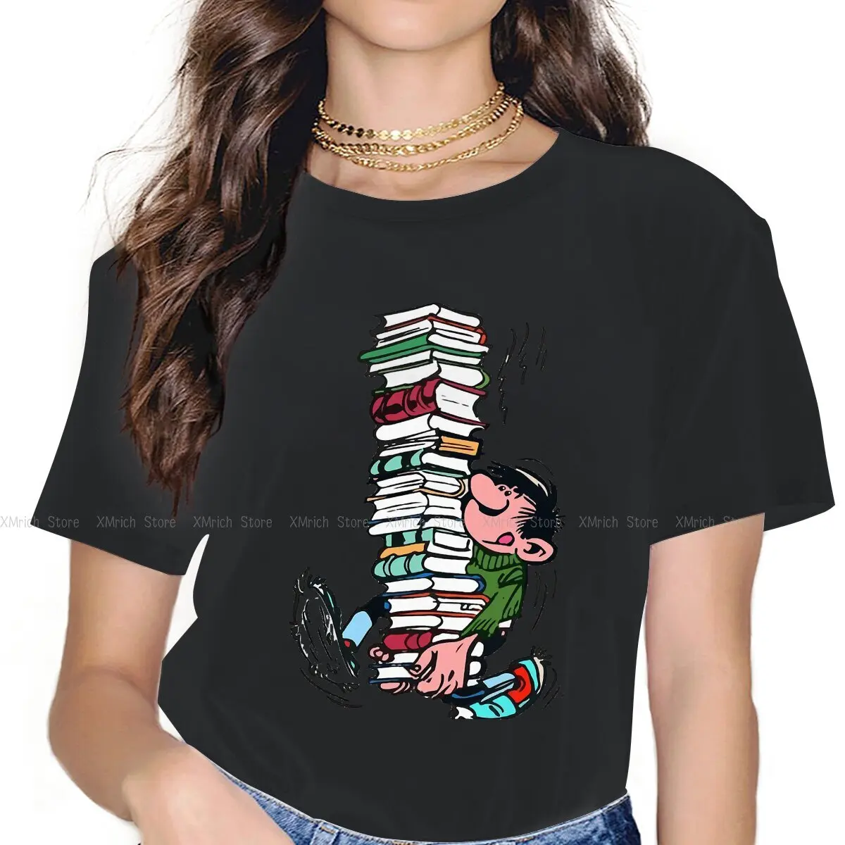 Big Ben with Books Women's T Shirts Gaston Lagaffe Comics Unique Tee Shirt Short Sleeve Round Collar T-Shirts Printed Clothes
Big Ben with Books Women's T Shirts Gaston Lagaffe Comics Unique Tee Shirt Short Sleeve Round Collar T-Shirts Printed Clothes
