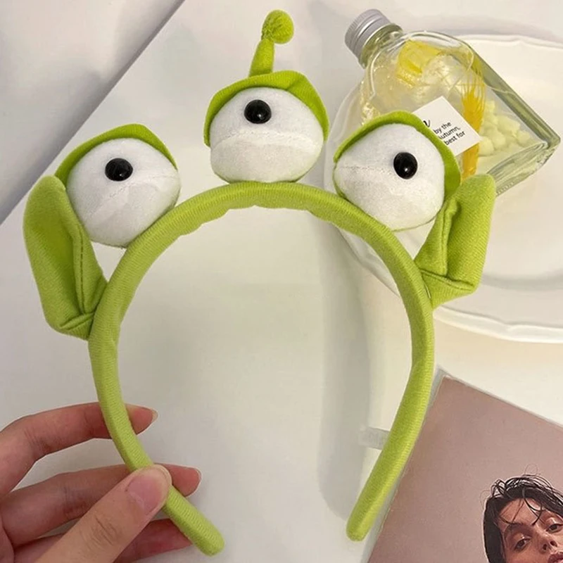 

Disney Toy Story Alien Children Headdress Cosplay Props Headband Stretchy Plush Cute Hairband Hair Accessories Kids Hair Hoop