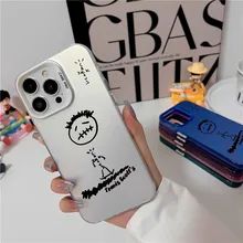 ins Cactusjack Hip Hop Skate Phone Case for iPhone 11 12 13 14 15 Pro Max Plus Luxury Street Plating 15Pro 14Pro Face Cover