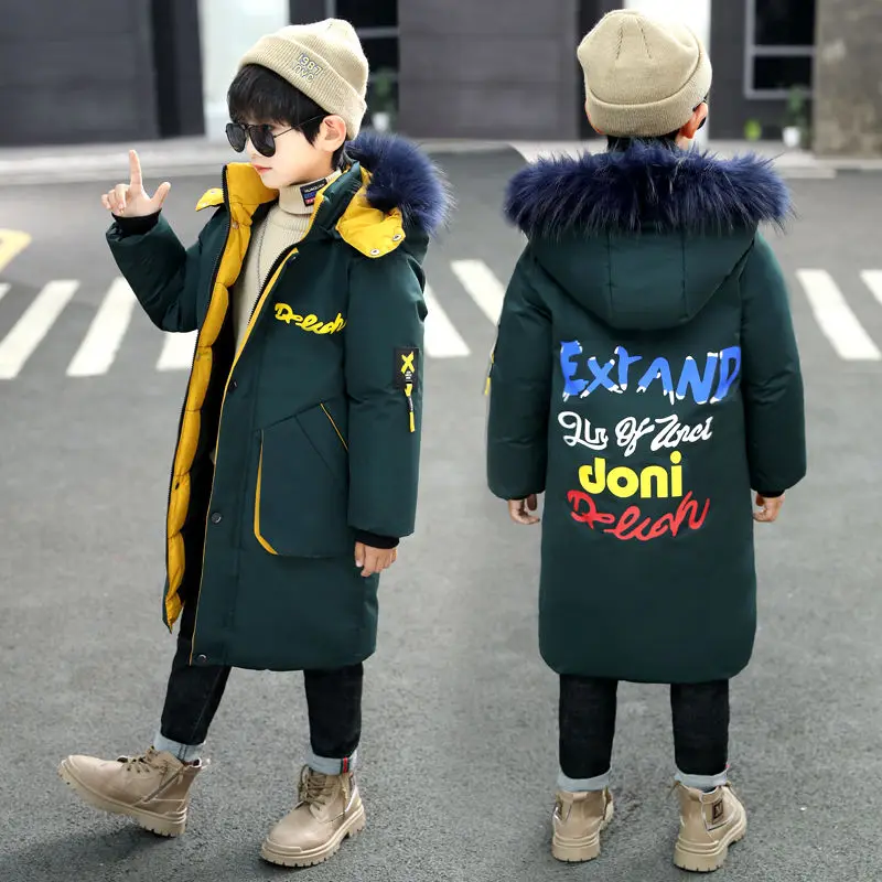 -30 Degrees Boys Cotton Coats Winter Children's Thickened Warm Parkas 10 12 13 14 Years Old Down Jackets Kids Handsome Outerwear 
-30 Degrees Boys Cotton Coats Winter Children's Thickened Warm Parkas 10 12 13 14 Years Old Down Jackets Kids Handsome Outerwear