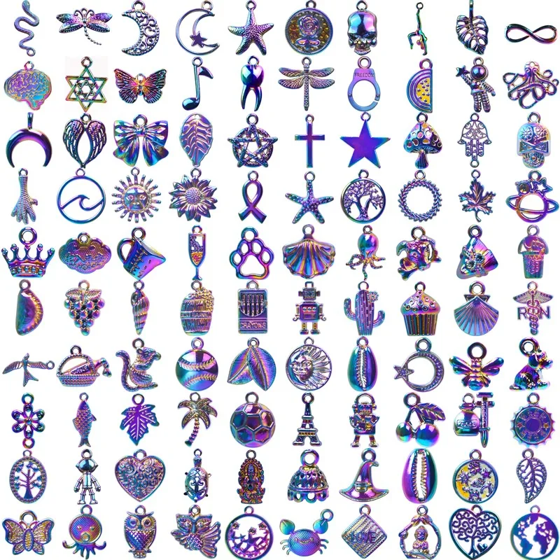 100pcs/Lot Rainbow Colorful Charms Animal Insect Plant Craft Figure Pendant For Diy Necklace Earring Metal Jewelry Making
100pcs/Lot Rainbow Colorful Charms Animal Insect Plant Craft Figure Pendant For Diy Necklace Earring Metal Jewelry Making