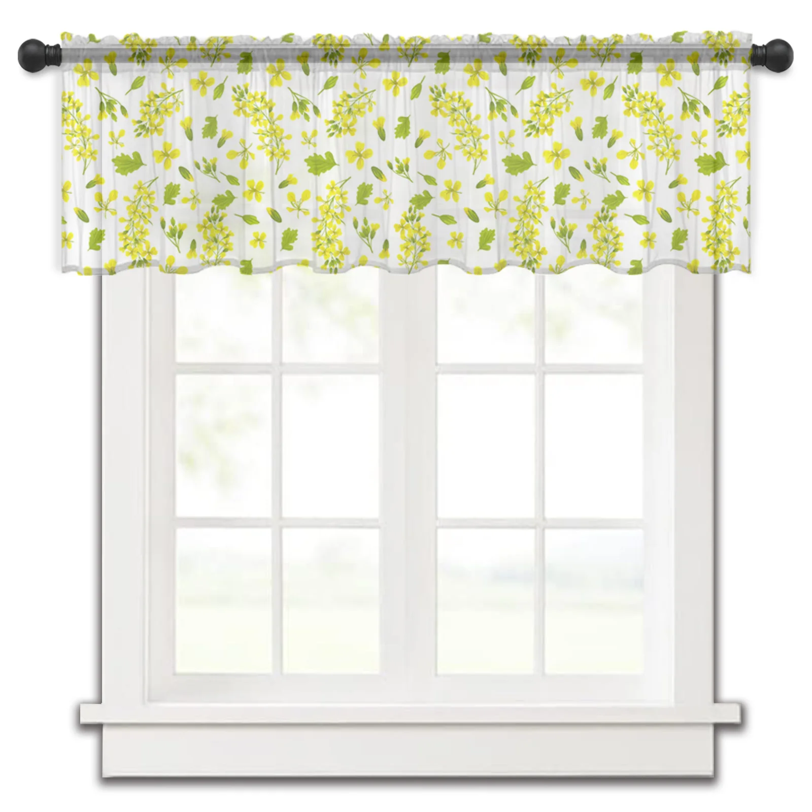 Yellow Flower Leaves Spring Kitchen Small Window Curtain Tulle Sheer Short Curtain Bedroom Living Room Home Decor Voile Drapes
Yellow Flower Leaves Spring Kitchen Small Window Curtain Tulle Sheer Short Curtain Bedroom Living Room Home Decor Voile Drapes
