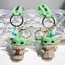 Disney Star Wars Baby Yoda Keychain Cartoon Anime Mandalorian Figure Model Master Yoda Key Chains PVC Kids Gift