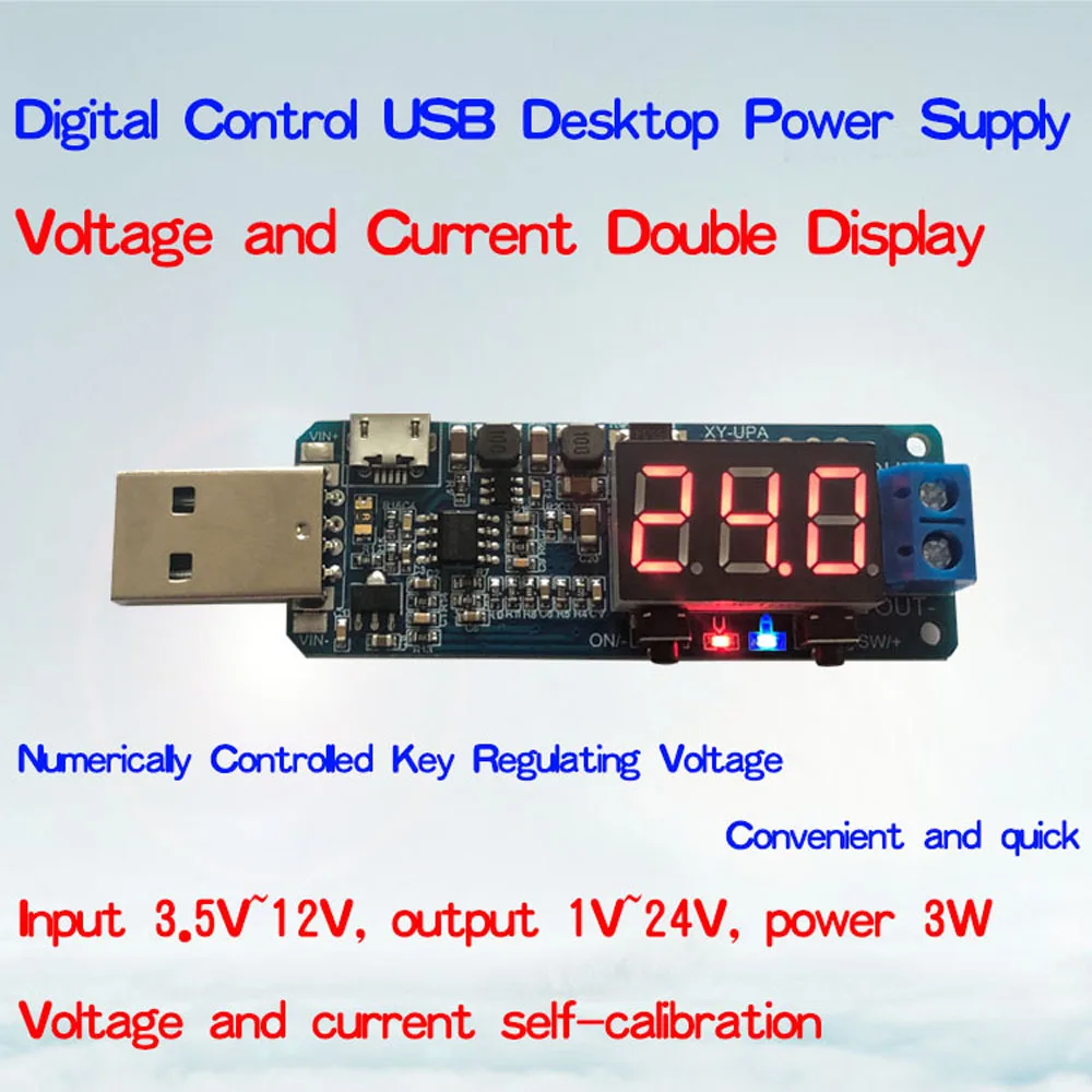 DC-DC Converter DC3.5V-12V to DC1V-24V USB Step UP Down Power Supply Module Digital USB Voltage Adjustable Boost Buck Converter
DC-DC Converter DC3.5V-12V to DC1V-24V USB Step UP Down Power Supply Module Digital USB Voltage Adjustable Boost Buck Converter