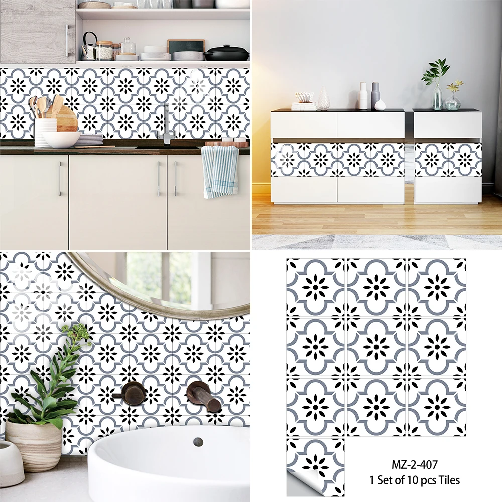 10pcs European Style Tiles Sticker Kitchen Backsplash Oil-proof Bathroom Wardrobe Wall Decals Home Decor Self-adhesive Art Mural
10pcs European Style Tiles Sticker Kitchen Backsplash Oil-proof Bathroom Wardrobe Wall Decals Home Decor Self-adhesive Art Mural