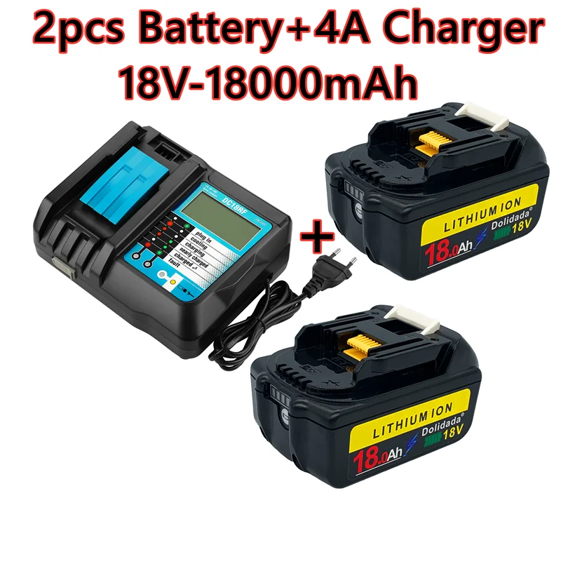 Аккумуляторная батарея Makita bl1860, 18 в, 18000 мАч, литий-ионный аккумулятор bl1840, bl1850, bl1830, bl1860b, LXT 400 + зарядное устройство
Аккумуляторная батарея Makita bl1860, 18 в, 18000 мАч, литий-ионный аккумулятор bl1840, bl1850, bl1830, bl1860b, LXT 400 + зарядное устройство