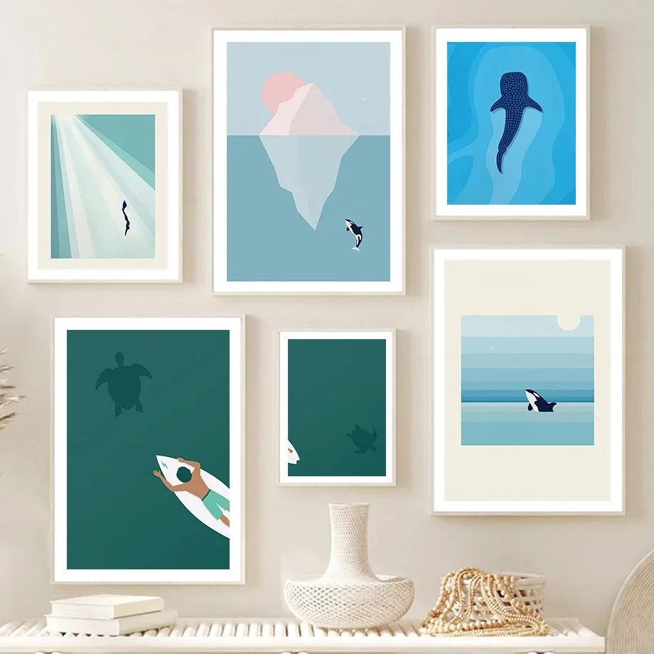 Whale Shark Ocean Canvas Painting Wall Art Nordic Posters and Prints Wall Painting Kids Room Decor Frameless
Whale Shark Ocean Canvas Painting Wall Art Nordic Posters and Prints Wall Painting Kids Room Decor Frameless