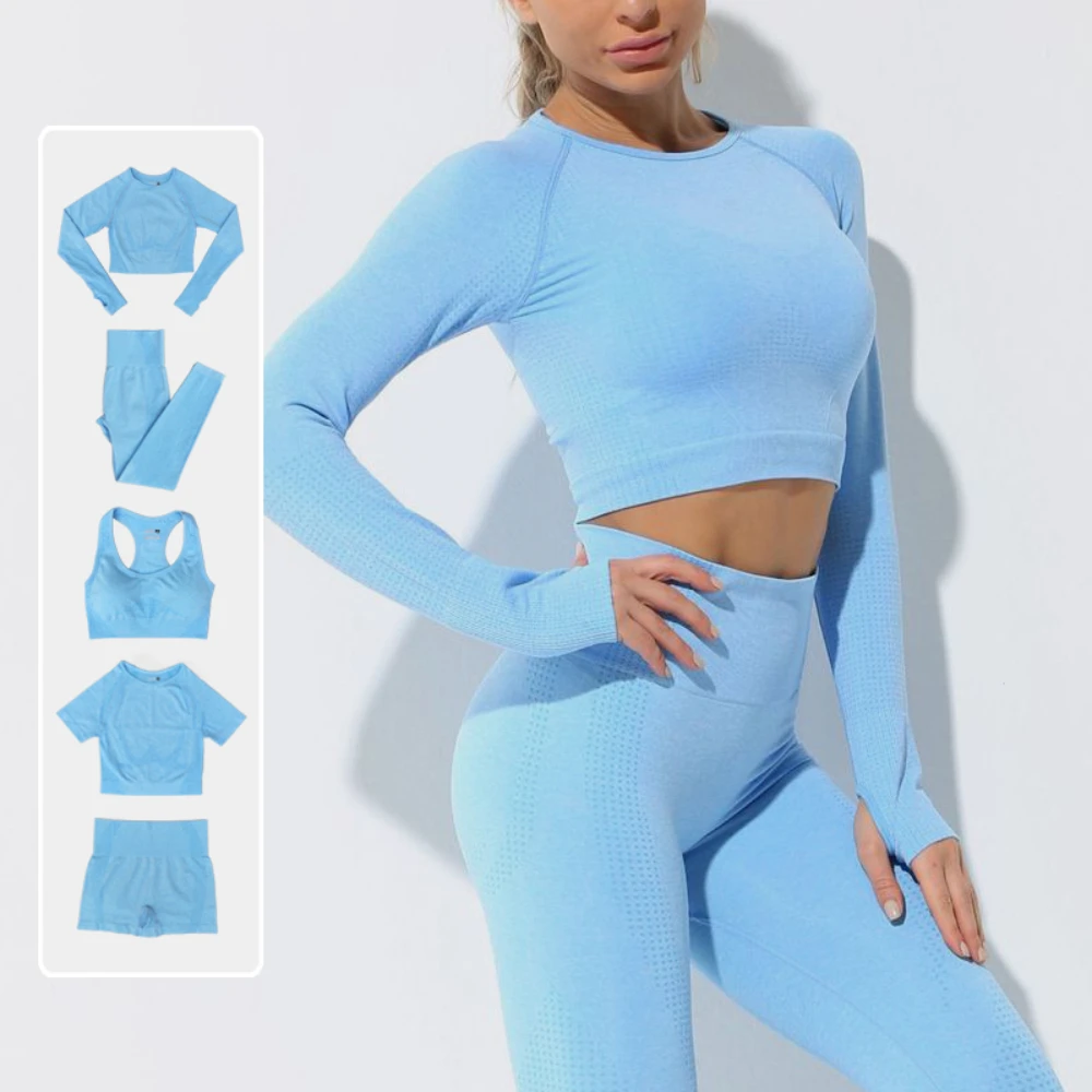 2/3/5PCS Energy Seamless Yoga Set Women Workout Set Sportswear Fitness Clothes For Women Clothing Gym Leggings Sport Suit
2/3/5PCS Energy Seamless Yoga Set Women Workout Set Sportswear Fitness Clothes For Women Clothing Gym Leggings Sport Suit