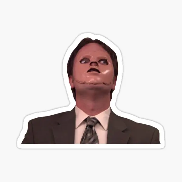 

Dwight Schrute Cpr Mask Funny 5PCS Stickers for Living Room Window Car Funny Decor Wall Decorations Kid Print Background Cute