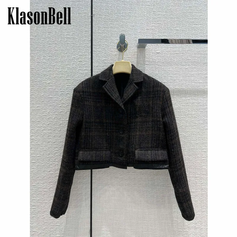 10.24 KlasonBell Vintage Plaid Short Wool Blazer Or With Belt Pleated Skirt Fashion Temperament Set Women
10.24 KlasonBell Vintage Plaid Short Wool Blazer Or With Belt Pleated Skirt Fashion Temperament Set Women