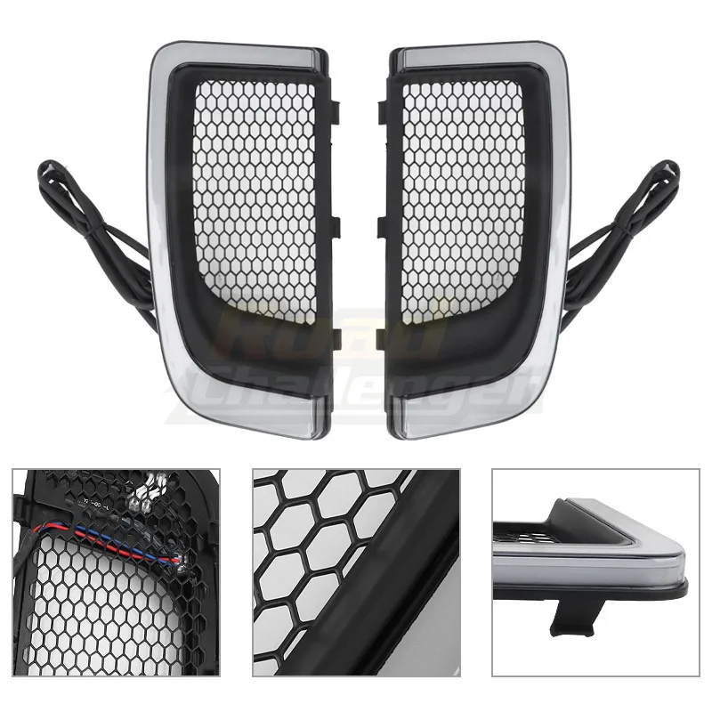 Мотоцикл черный светодиодный обтекатель нижний грили указатель поворота ходовой светильник лампа для Harley Touring Street Electra Glide CVO Limited
Мотоцикл черный светодиодный обтекатель нижний грили указатель поворота ходовой светильник лампа для Harley Touring Street Electra Glide CVO Limited