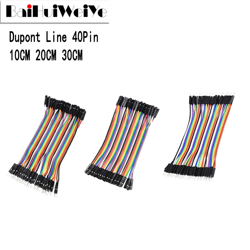 

2.54mm Dupont Line 30cm 20cm 10cm 40Pin Male to Male+Female to Male + Female to Female Jumper Wire Dupont Cable DIY KIT