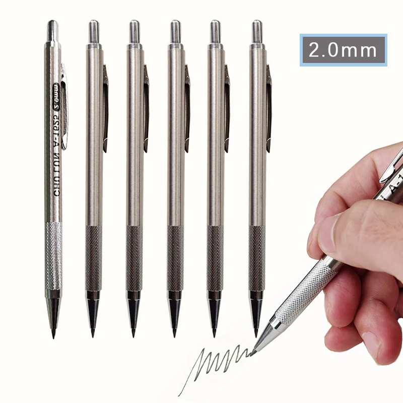 0.5/0.7/0.9/1.3/2.0mm Metal Mechanical Pencil HB Replaceable Lead Art Automatic Pencil for Writing Drawing Painting Supplies
0.5/0.7/0.9/1.3/2.0mm Metal Mechanical Pencil HB Replaceable Lead Art Automatic Pencil for Writing Drawing Painting Supplies