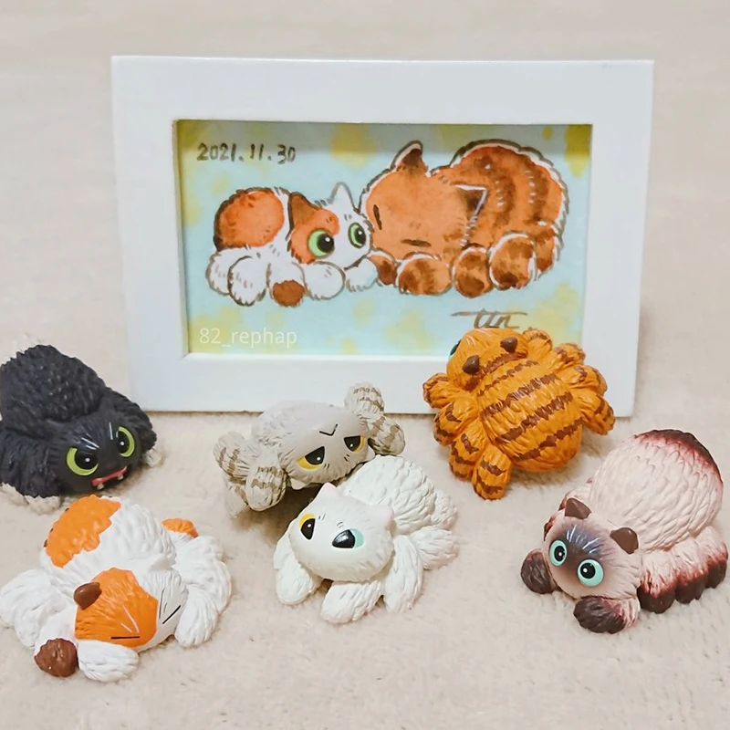 Оригинальные капсульные игрушки Kawaii Kitan Club гасяпон, фигурка милой сиамской кошки, паука, мини фигурка животного, аниме декор, подарок для детей
Оригинальные капсульные игрушки Kawaii Kitan Club гасяпон, фигурка милой сиамской кошки, паука, мини фигурка животного, аниме декор, подарок для детей