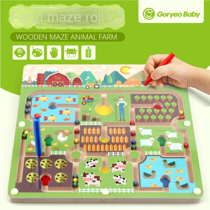 Korean Gaoli Baby Goryeobaby Pen Wielding Magnetic Maze Farm Beads Game Educational Toys
Korean Gaoli Baby Goryeobaby Pen Wielding Magnetic Maze Farm Beads Game Educational Toys