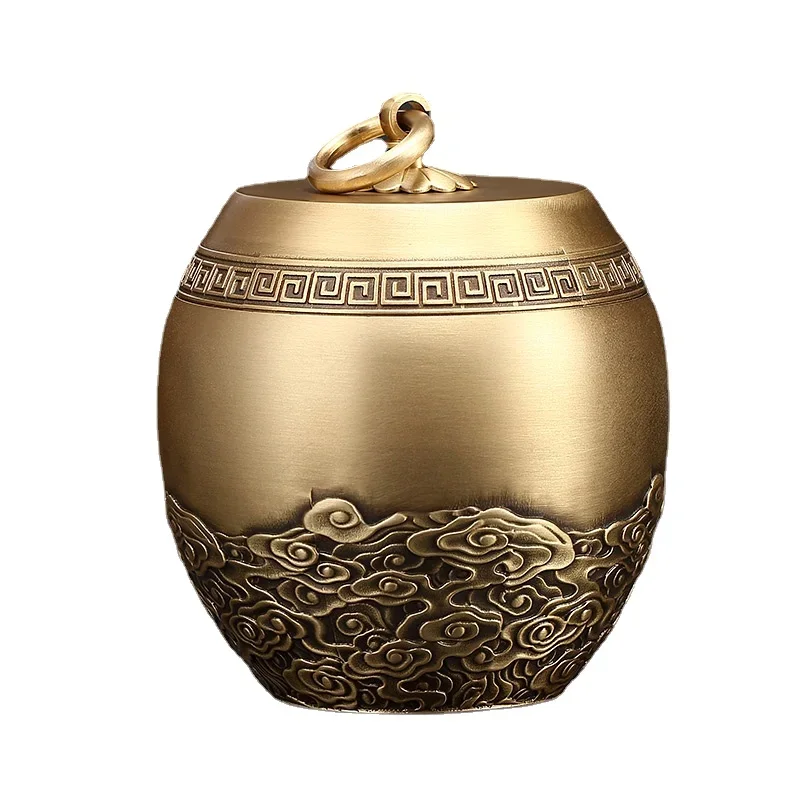 Xk Plain Soil Pure Brass Tea Cans Boutique High-End Small Portable Pu'er Tea Storage Tank
Xk Plain Soil Pure Brass Tea Cans Boutique High-End Small Portable Pu'er Tea Storage Tank