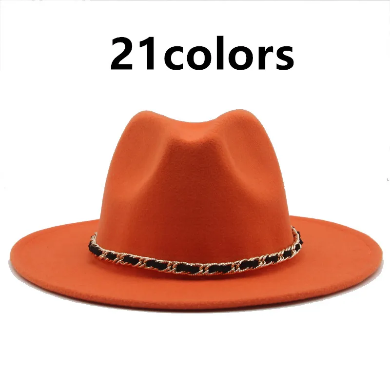 winter women hats chain belt fascinator wide brim solid jazz caps women fedora hat white green panama formal church felt hat men
winter women hats chain belt fascinator wide brim solid jazz caps women fedora hat white green panama formal church felt hat men