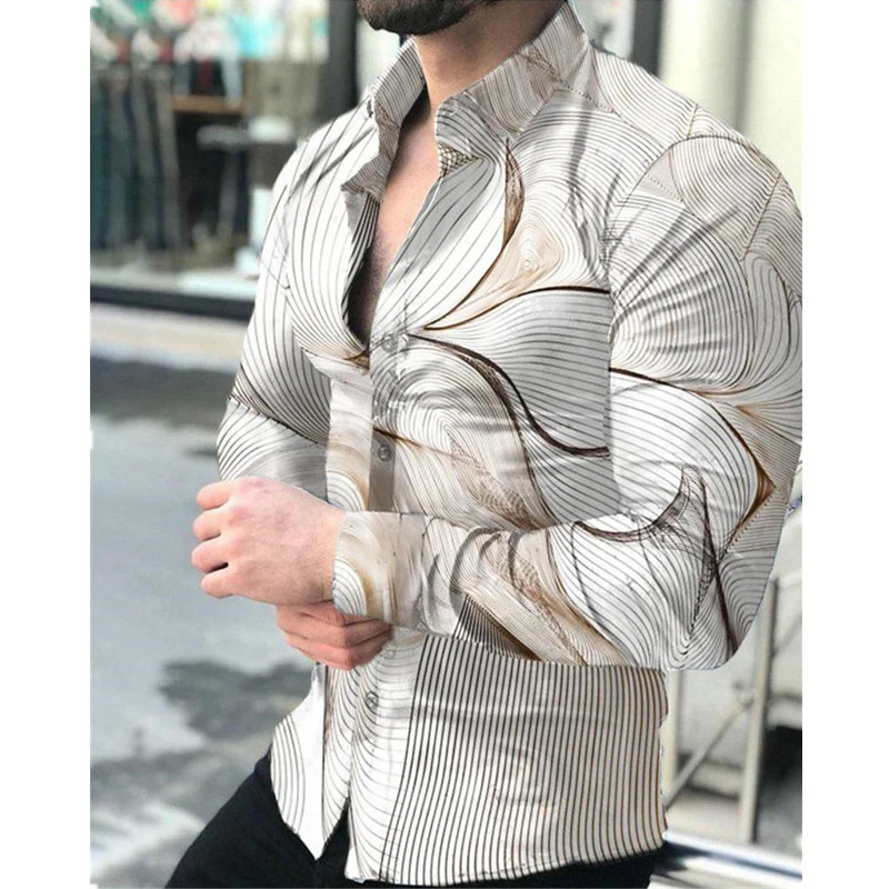Fashion Men Shirts Turn-down Collar Buttoned Shirt Casual Designer Gradient Print Long Sleeve Tops Men's Clothing Prom Cardigan
Fashion Men Shirts Turn-down Collar Buttoned Shirt Casual Designer Gradient Print Long Sleeve Tops Men's Clothing Prom Cardigan