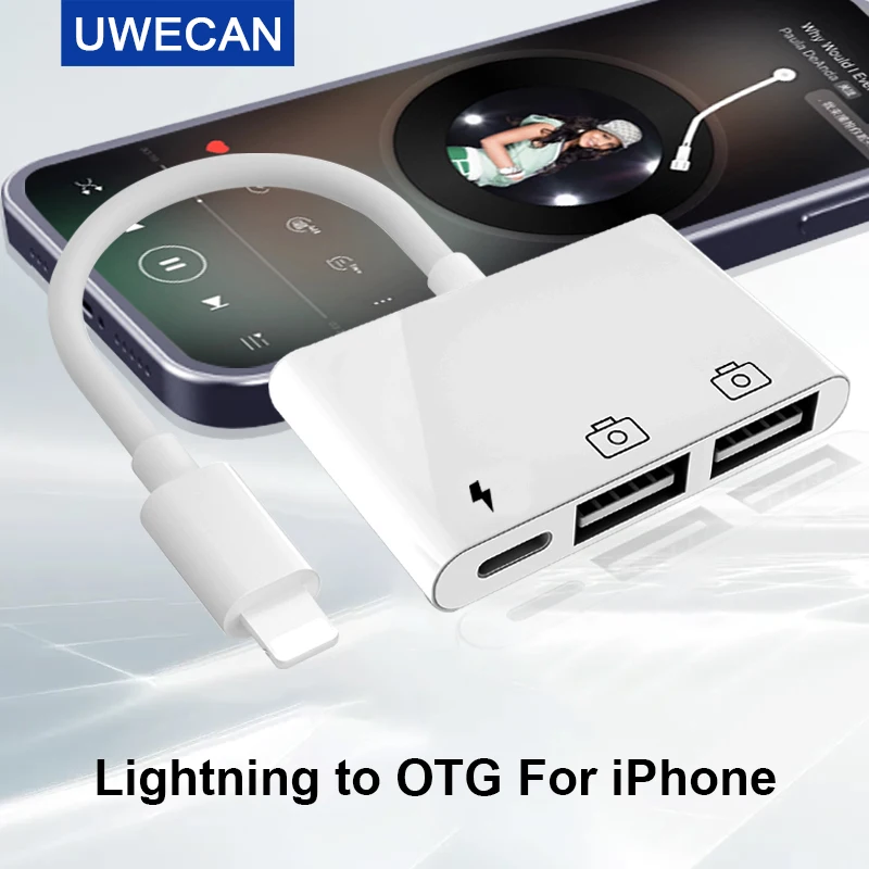 Lightning iPhone to USB3 OTG Camera Adapter/Cable Cord with Charging Lightning iPad to SD/TF Card Reader Support 3.5mm Aux Audio
Lightning iPhone to USB3 OTG Camera Adapter/Cable Cord with Charging Lightning iPad to SD/TF Card Reader Support 3.5mm Aux Audio