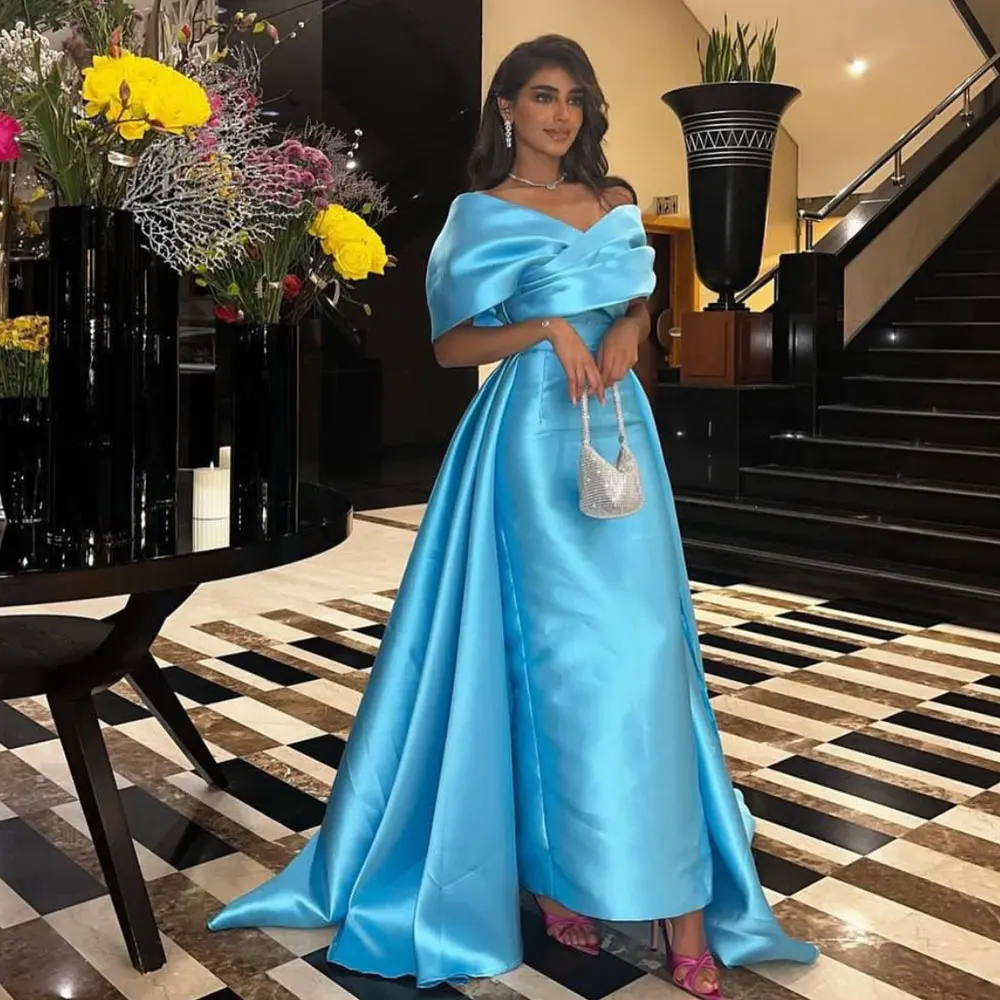 Elegant Sky Blue Long Satin Prom Dresses 2023 Short Sleeves Saudi Arab Style Evening Party Gown for Women Pageant Custom Made
Elegant Sky Blue Long Satin Prom Dresses 2023 Short Sleeves Saudi Arab Style Evening Party Gown for Women Pageant Custom Made