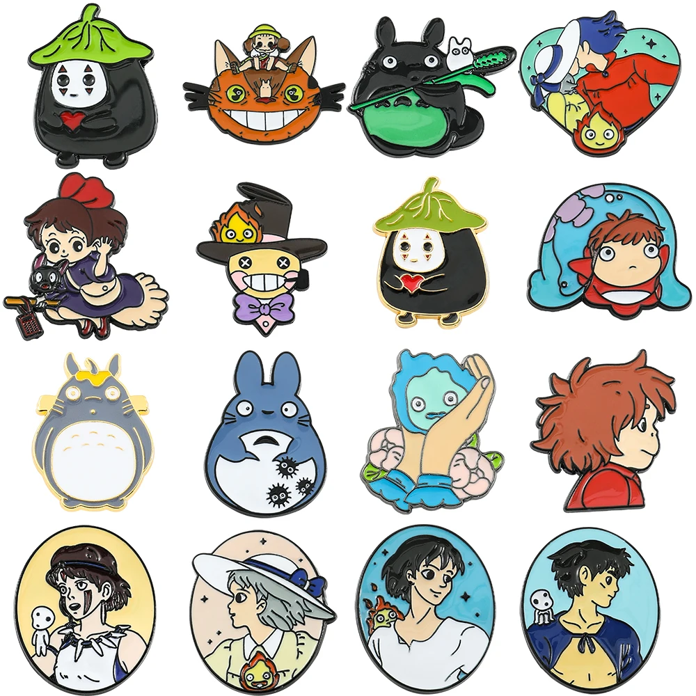 Miyazaki Hayao Anime Pins for Backpacks Spirited Away Ponyo Totoro No Face Man Kiki Delivery Service Hard Enamel Pin Gifts
Miyazaki Hayao Anime Pins for Backpacks Spirited Away Ponyo Totoro No Face Man Kiki Delivery Service Hard Enamel Pin Gifts