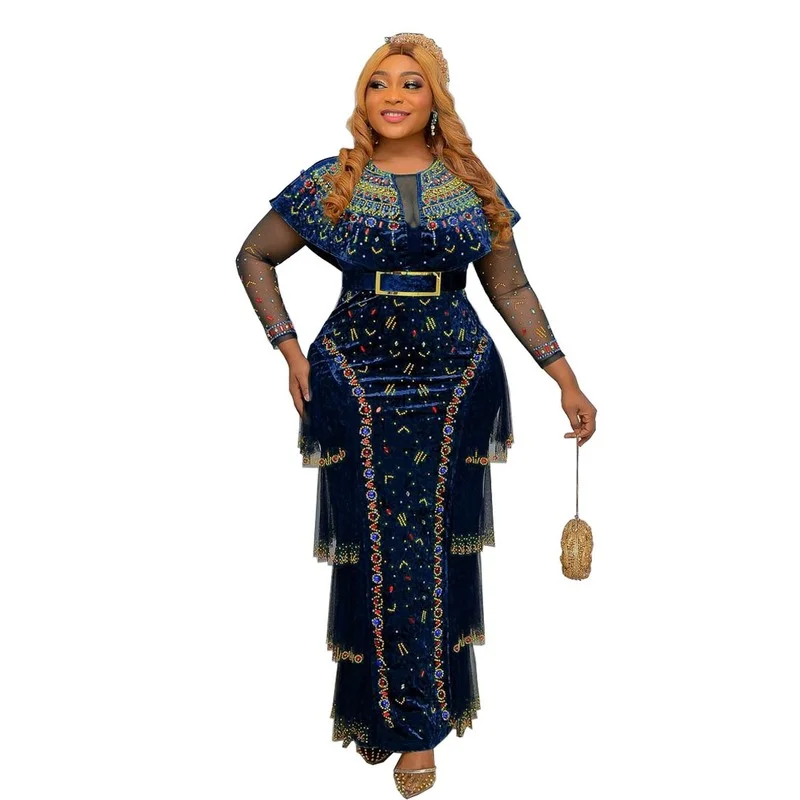 African Wedding Dresses for Women Traditional Dashiki Diamond Velvet Party Maxi Dress Ankara Gown Kaftan Boubou Vestidos Robe
African Wedding Dresses for Women Traditional Dashiki Diamond Velvet Party Maxi Dress Ankara Gown Kaftan Boubou Vestidos Robe