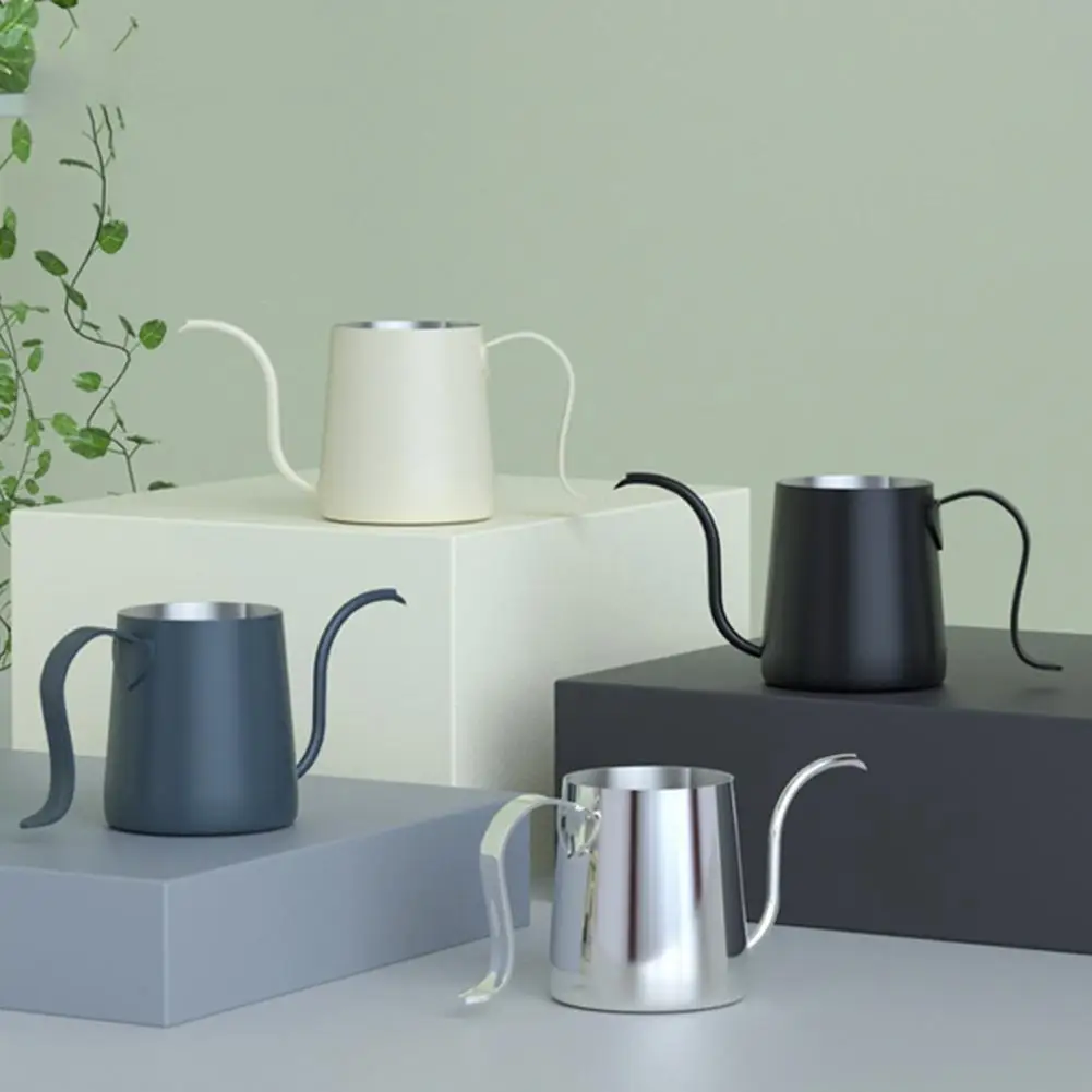 

250ml Tea Pot Food Grade Heat-Resistant Stainless Steel Hanging Ear Hand Drip Coffee Tea Pouring Kettle Home Supplies