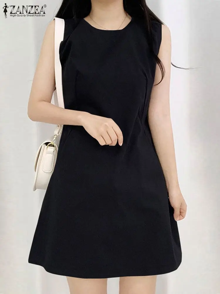ZANZEA Elegant 2022 Summer Tank Dresses Work Sleeveless Mini Dress Office A Line Vestidos Beach Casual Round Neck Women Sundress
ZANZEA Elegant 2022 Summer Tank Dresses Work Sleeveless Mini Dress Office A Line Vestidos Beach Casual Round Neck Women Sundress