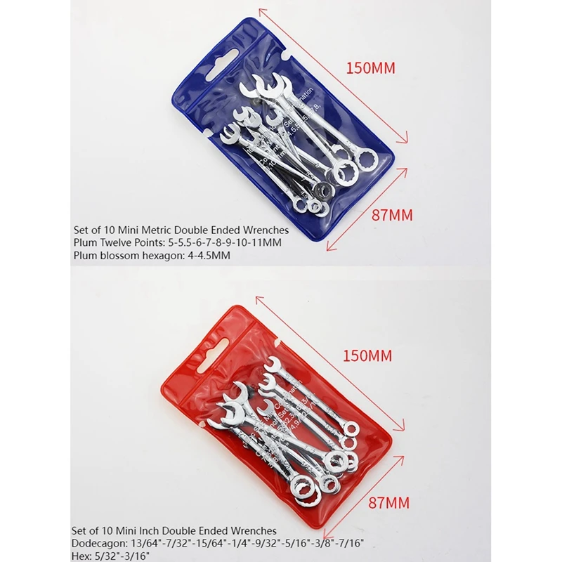 AT14 10-Piece Set Of Mini Double-Ended 45 Steel Wrench, Open-Ended Plum-Shaped Dual-Purpose Wrench Set Tool
AT14 10-Piece Set Of Mini Double-Ended 45 Steel Wrench, Open-Ended Plum-Shaped Dual-Purpose Wrench Set Tool