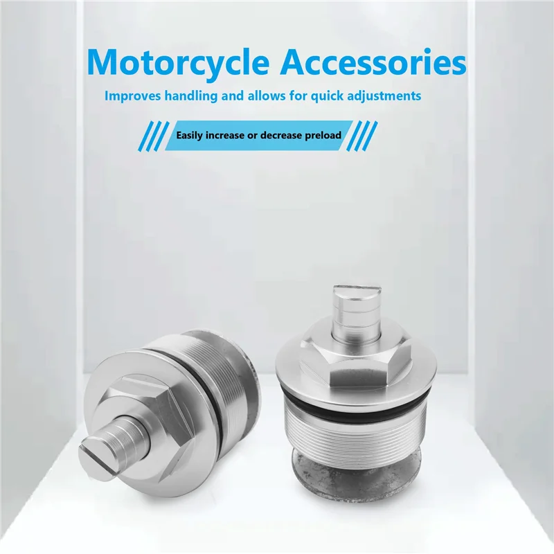 41MM Motorcycle Front Shock Absorber Screw Fork Cover Cap Preload Adjusters Bolts for Honda CB400(Silver)
41MM Motorcycle Front Shock Absorber Screw Fork Cover Cap Preload Adjusters Bolts for Honda CB400(Silver)