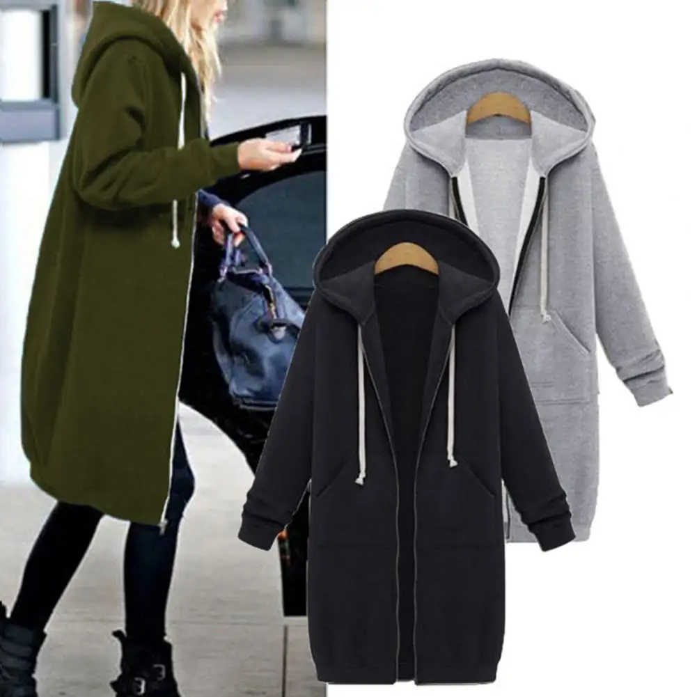Good Women Coat Loose Winter Jacket Zipper with Hat Women Drawstring Long Lady Clothes
Good Women Coat Loose Winter Jacket Zipper with Hat Women Drawstring Long Lady Clothes