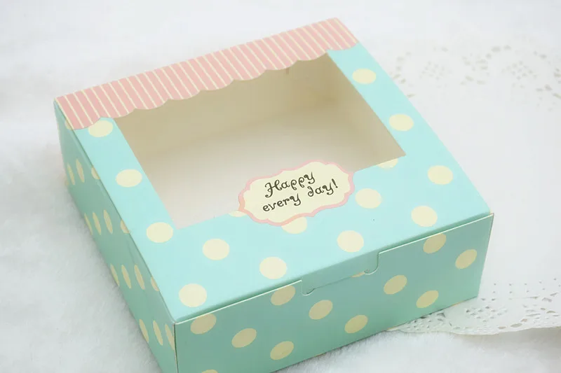 30 шт./партия, подарочная коробка в голубую точку для выпечки, яиц, десертов, тортов, конфет, печенья, упаковочные коробки CH5043004