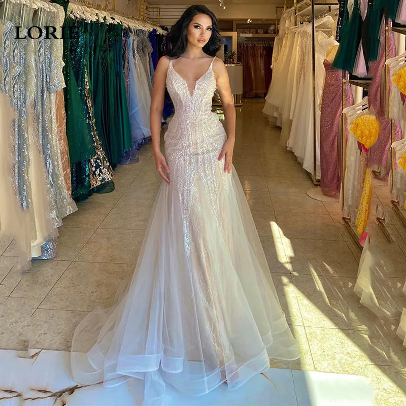 LORIE Lace Champagne Wedding Dresses Spaghetti Straps Appliqued Lace Bride Dress Elegant Women Wedding Gowns 2023
LORIE Lace Champagne Wedding Dresses Spaghetti Straps Appliqued Lace Bride Dress Elegant Women Wedding Gowns 2023