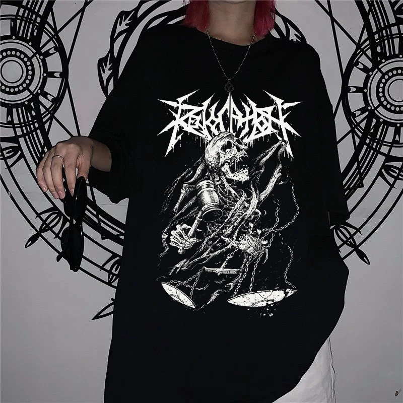 Women's T-shirts Y2k Hip Hop Streetwear Tops Harajuku Aesthetic Gothic Graphic Tee Shirt Black Oversized T Shirt Punk Clothes
Women's T-shirts Y2k Hip Hop Streetwear Tops Harajuku Aesthetic Gothic Graphic Tee Shirt Black Oversized T Shirt Punk Clothes