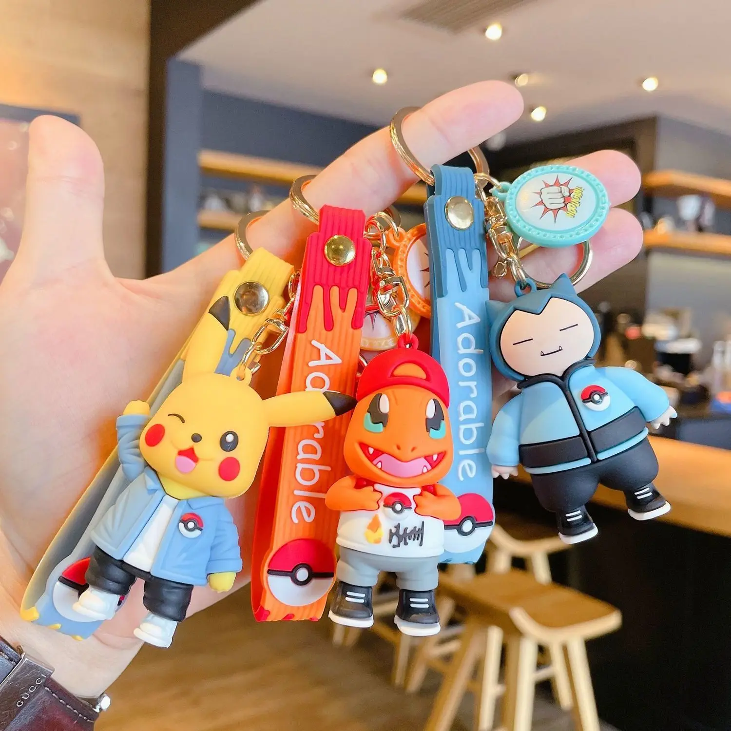 TAKARA TOMY Pokemon Personality Creative Pikachu Keychain Female Cute Schoolbag Doll Pendant Car Ornament Gift
TAKARA TOMY Pokemon Personality Creative Pikachu Keychain Female Cute Schoolbag Doll Pendant Car Ornament Gift