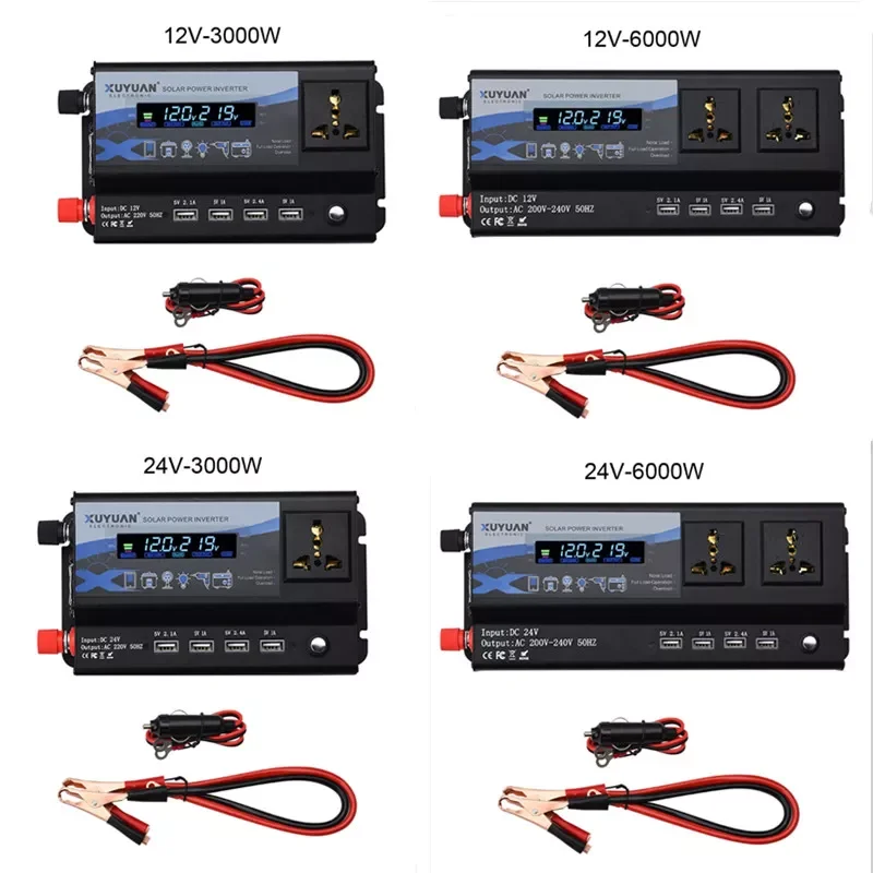 Pure Sine Wave Inverter Power 3000w 4000w DC 12v 24v to AC 220v Car Inverter Converte WITH LED Display frequency converter
Pure Sine Wave Inverter Power 3000w 4000w DC 12v 24v to AC 220v Car Inverter Converte WITH LED Display frequency converter