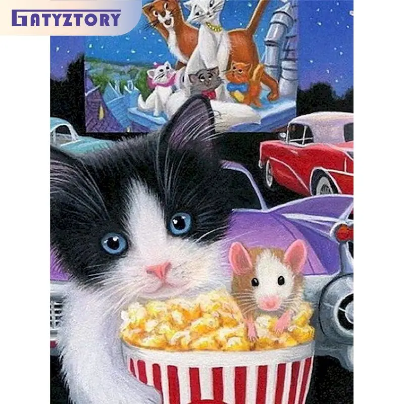 GATYZTORY Diamond Painting Cat Full Set Diamond Embroidery Animal Rhinestone Picture Cross Stitch Kit Diamond Mosaic Art
GATYZTORY Diamond Painting Cat Full Set Diamond Embroidery Animal Rhinestone Picture Cross Stitch Kit Diamond Mosaic Art